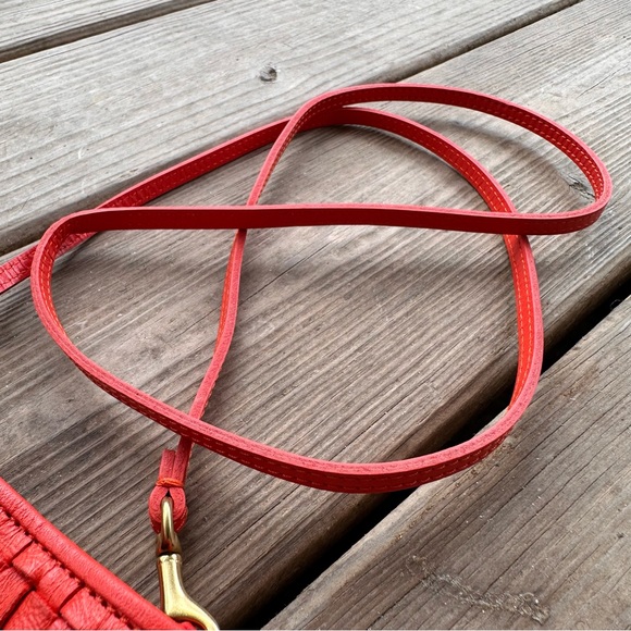Clare V Woven Poche Red Crossbody - Picture 14 of 16